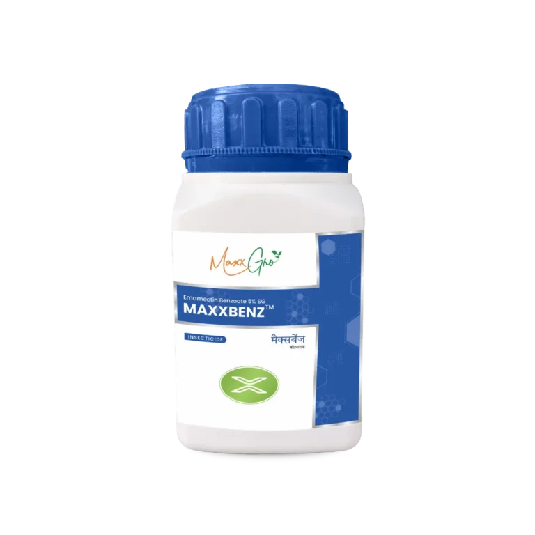 Maxxbenz Emamectin Benzoate 5% SG insecticide jar pack by MaxxGro Agrology Limited