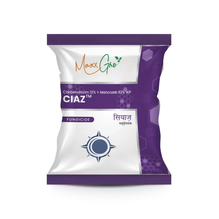 Ciaz Carbendazim 12% + Mancozeb 63% WP fungicide pouch pack by MaxxGro Agrology Limited