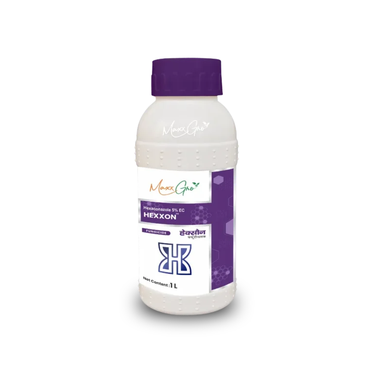 Hexxon Hexaconazole 5% EC fungicide bottle pack by MaxxGro Agrology Limited